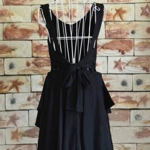 Black Double Strap Mini Dress